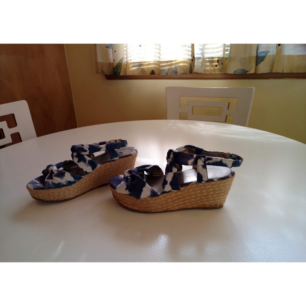 Canvas wedge heal sandals